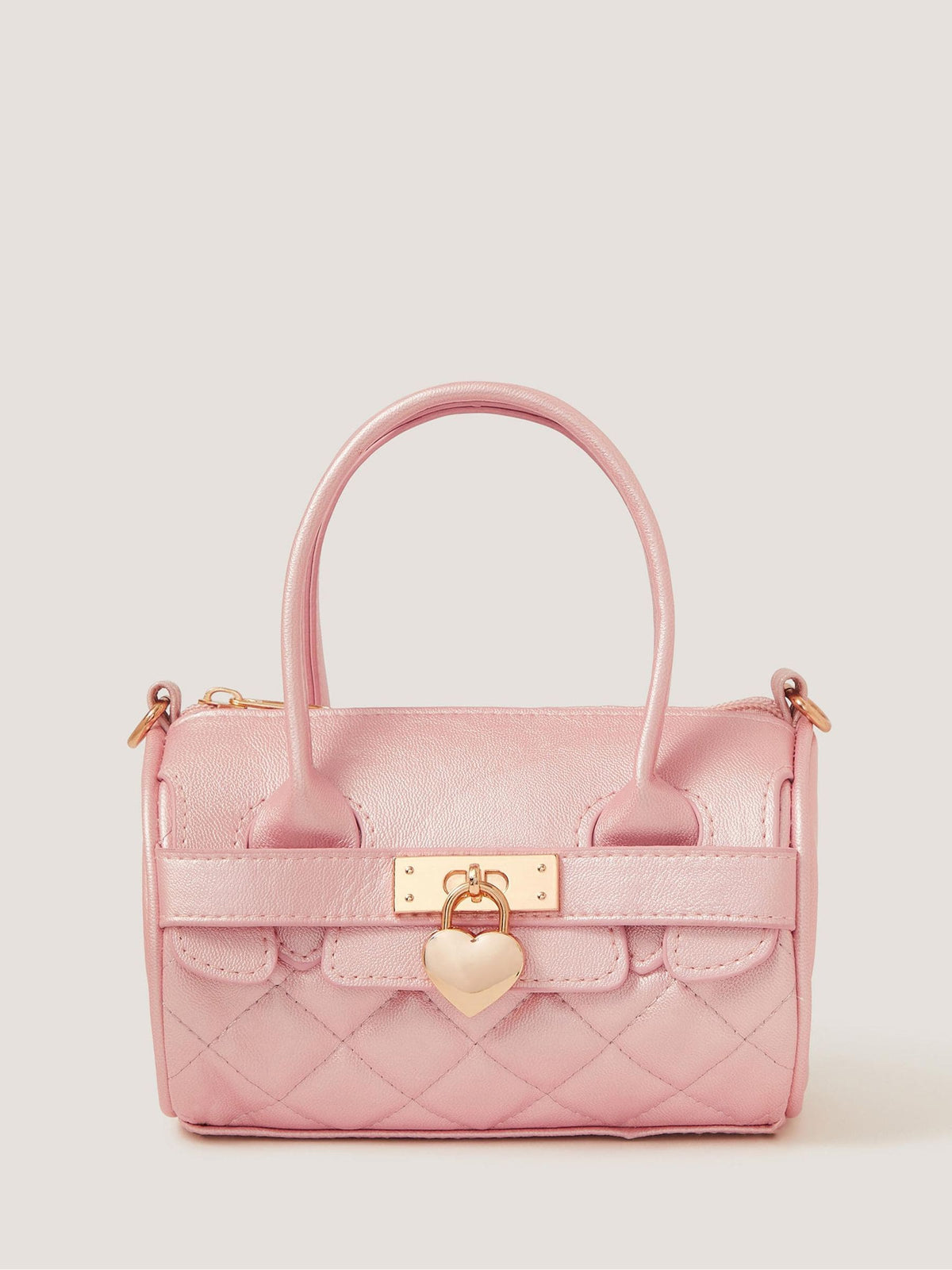 Monsoon Pink Belle Quilted Bowler Bag - image 1
