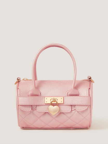 Monsoon Pink Belle Quilted Bowler Bag - image 1