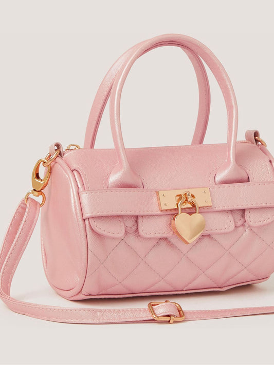Monsoon Pink Belle Quilted Bowler Bag - image 2