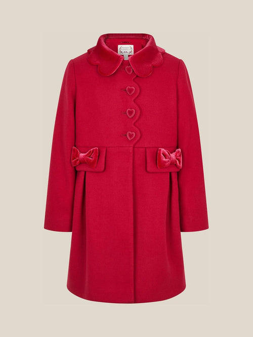 Dsiney Kidz - Monsoon Red Scallop Collar Coat image 1