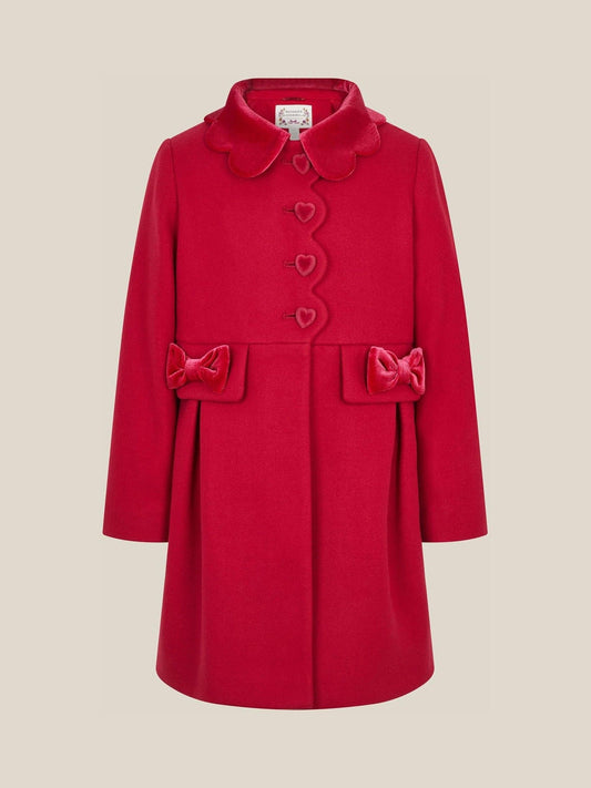 Dsiney Kidz - Monsoon Red Scallop Collar Coat image 1