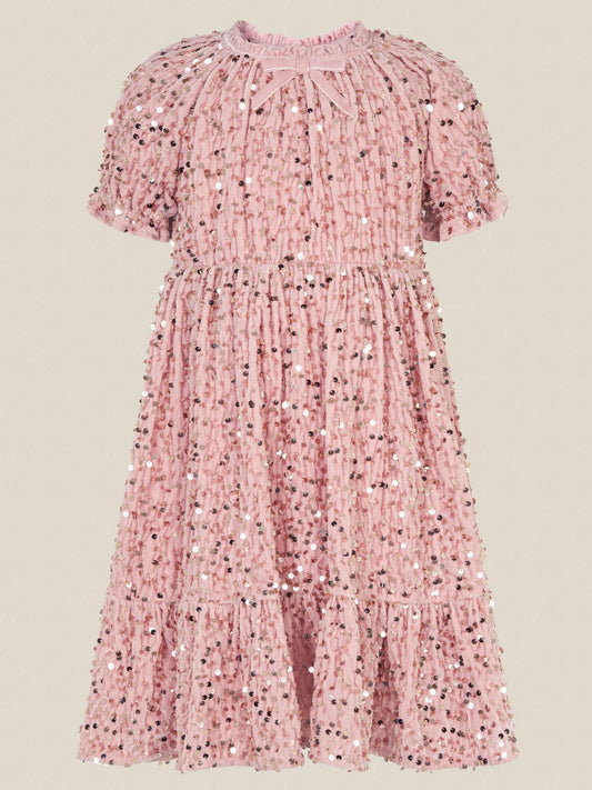 Monsoon Pink Fenella Sequin Velvet Party Dress - image 2