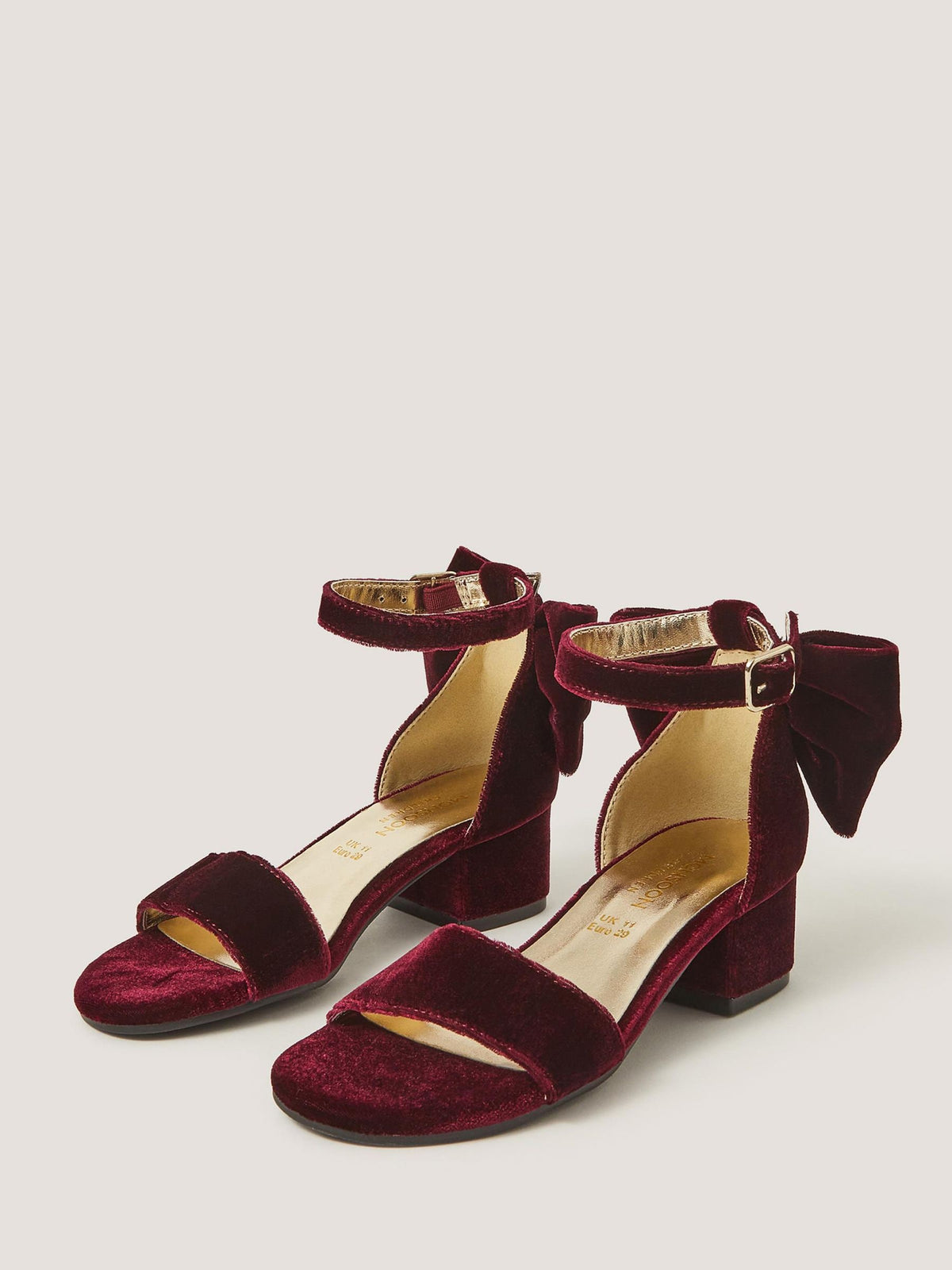 Dsiney Kidz - Monsoon Red Two-Part Bow Heels Sandals image 1