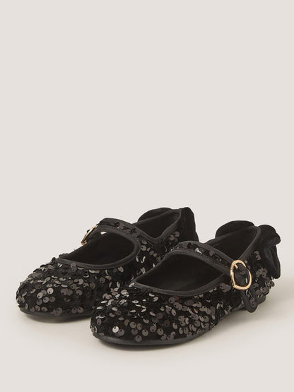 Dsiney Kidz - Monsoon Black Sequin Mary Jane Ballet Flats image 1