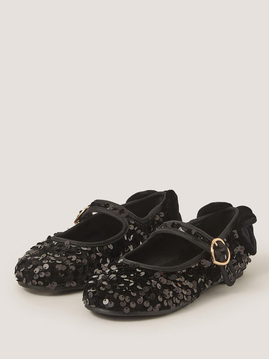 Dsiney Kidz - Monsoon Black Sequin Mary Jane Ballet Flats image 1