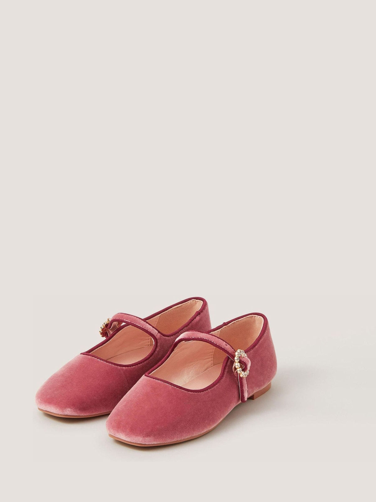 Dsiney Kidz - Monsoon Pink Velvet Mary Jane Ballet Flats image 1