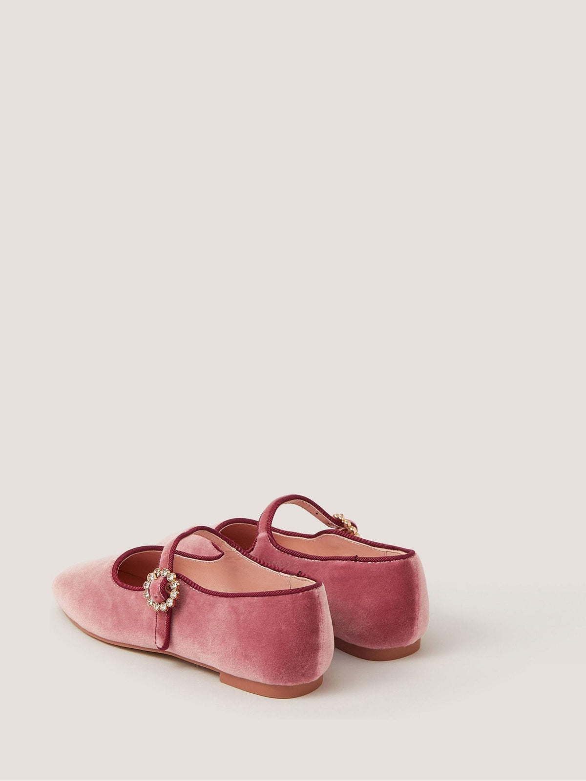 Dsiney Kidz - Monsoon Pink Velvet Mary Jane Ballet Flats image 2