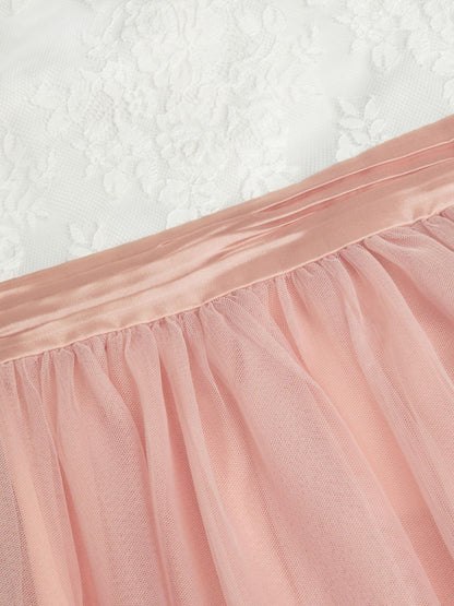 Monsoon Pink Isla Lace Tulle Bridesmaid Dress - image 2