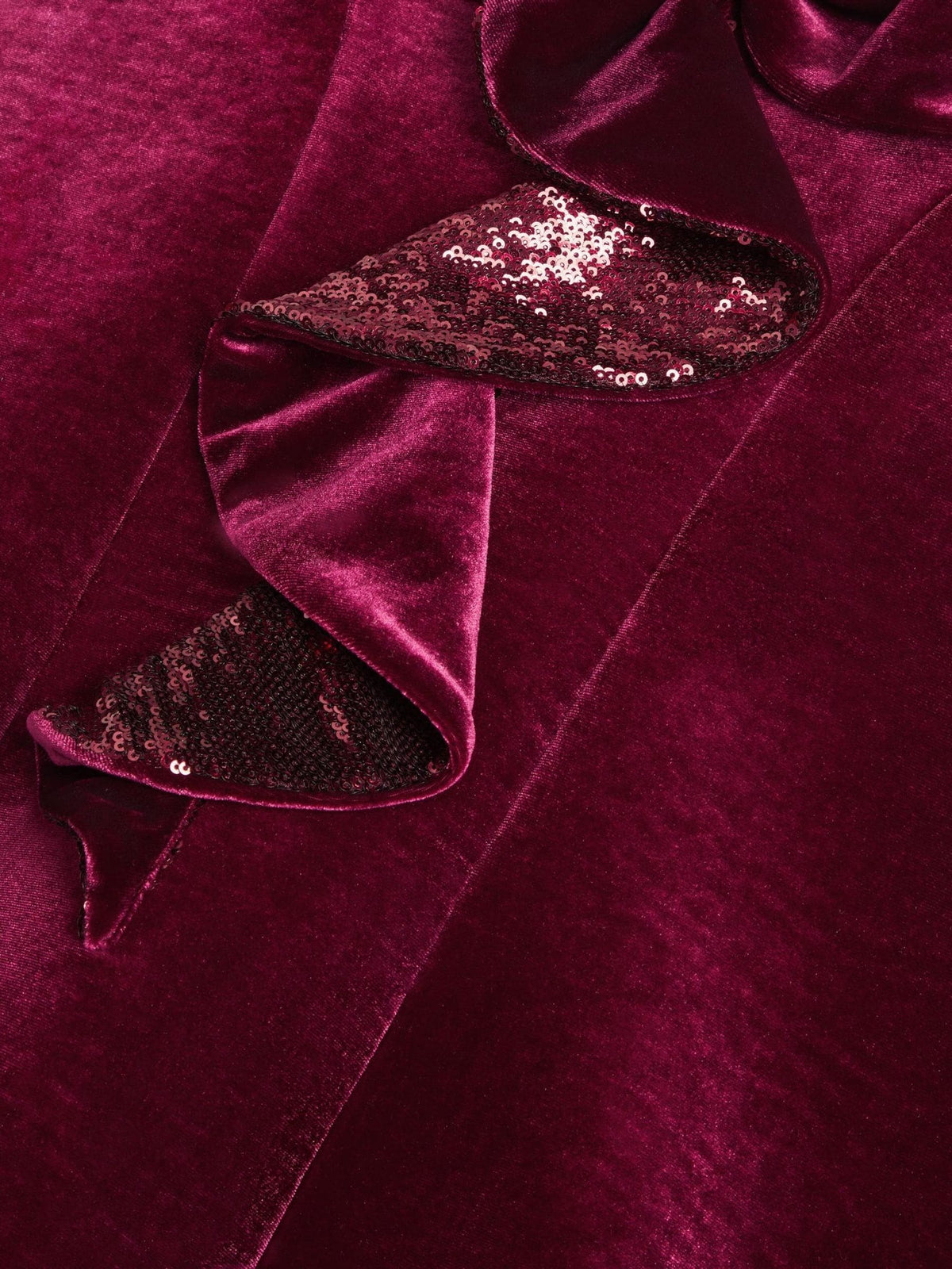 Monsoon Red Genevieve Sequin Bow Velvet Party Dress - image 4
