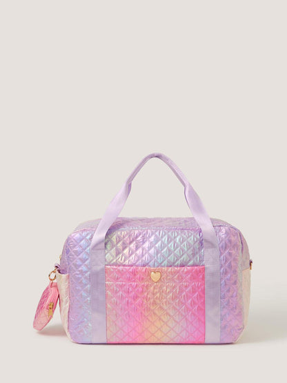 Monsoon Purple Ombré Shimmer Quilted Duffle Bag - image 1