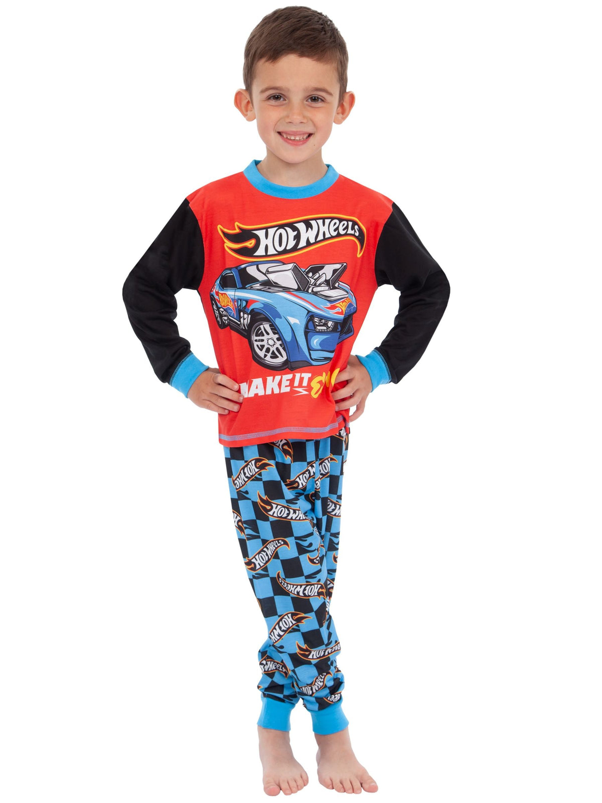Dsiney Kidz - Character Blue Hot Wheels Epic Long Sleeve Pyjamas image 2