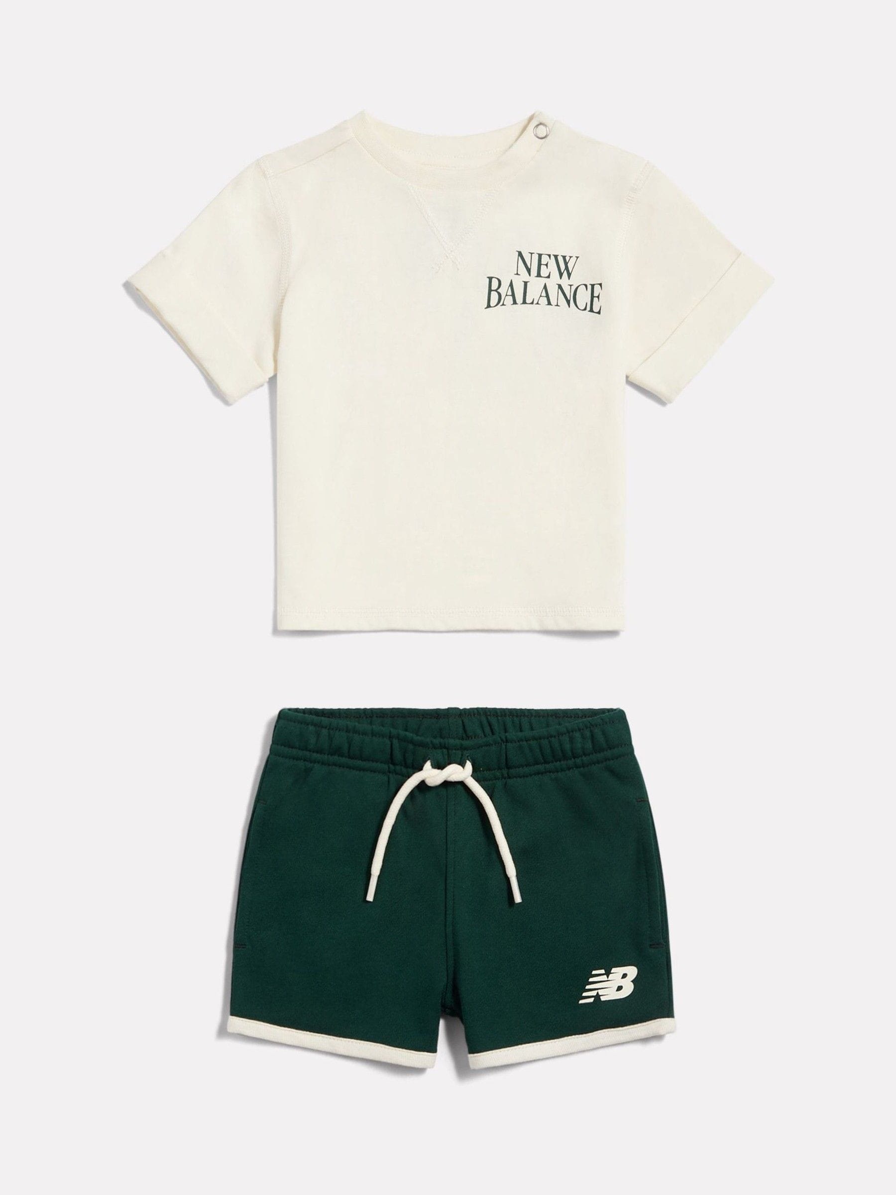 Dsiney Kidz - New Balance Cream Arched T-Shirt & Shorts Set image 1