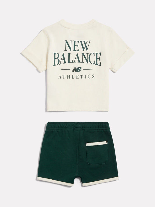 Dsiney Kidz - New Balance Cream Arched T-Shirt & Shorts Set image 2