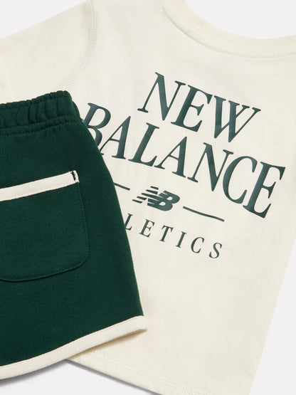 Dsiney Kidz - New Balance Cream Arched T-Shirt & Shorts Set image 4