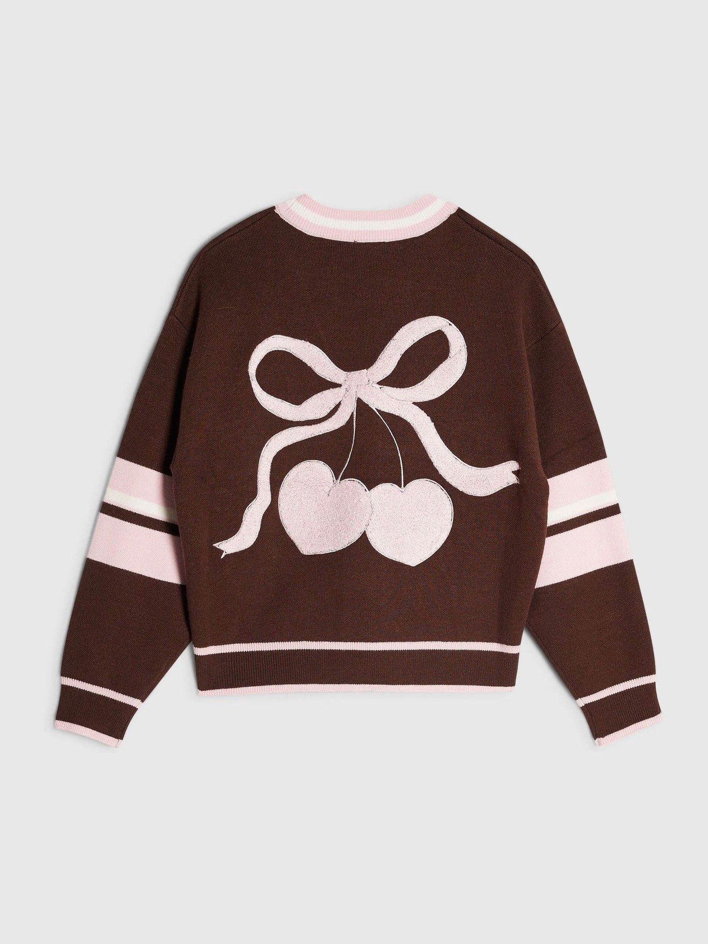 Dsiney Kidz - River Island Brown Stripe Cherry Cardigan image 2