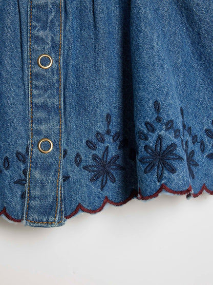 Dsiney Kidz - River Island Blue Denim Button Down Dress image 4