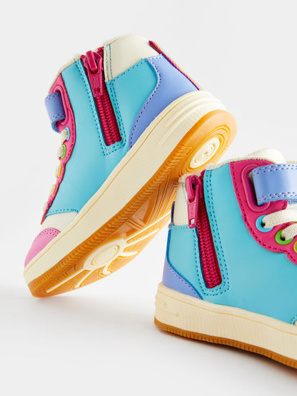 Little Bird by Jools Oliver Multi Pastel Star Hi-Top Trainers image 5