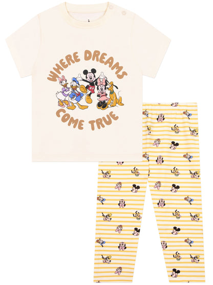 Character Yellow Disney Mickey & Friends T-Shirt And Leggings Set image 1