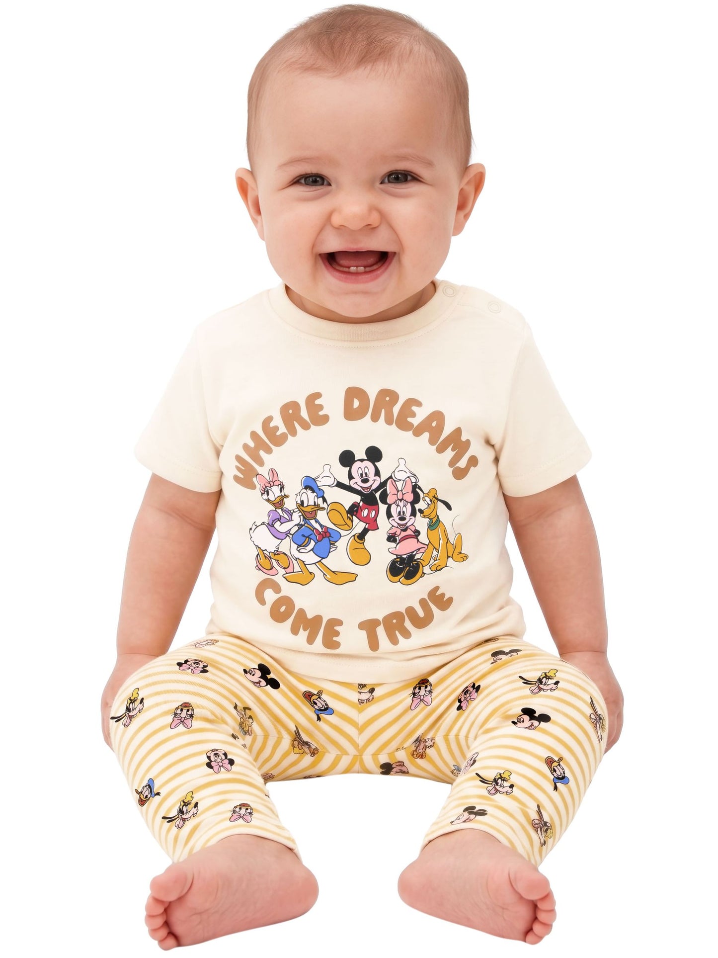 Character Yellow Disney Mickey & Friends T-Shirt And Leggings Set image 2