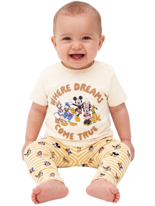 Character Yellow Disney Mickey & Friends T-Shirt And Leggings Set image 2