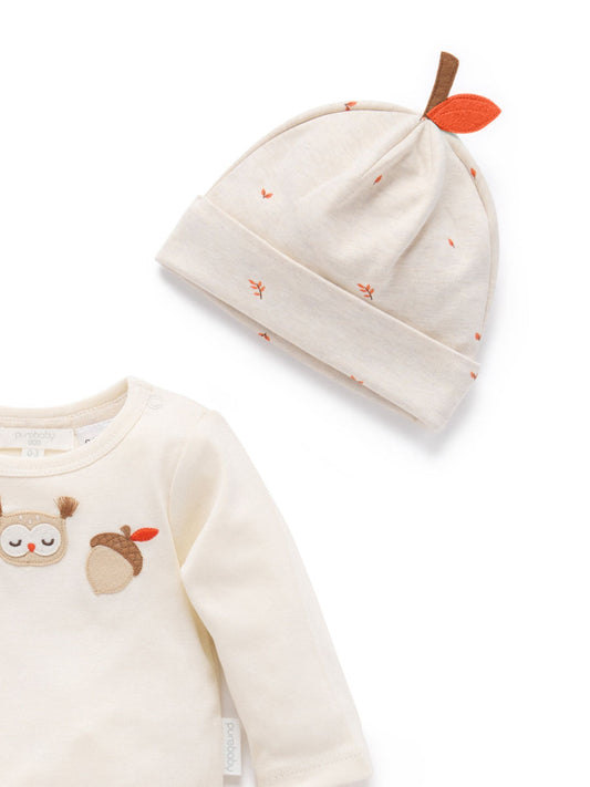 Dsiney Kidz - Purebaby Natural Bodysuit, Leggings & Hat Gift Set 3 Piece image 2