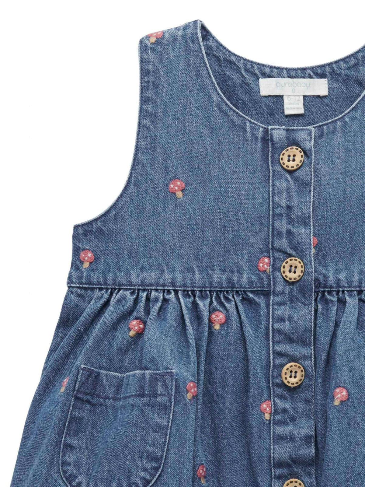 Dsiney Kidz - Purebaby Pink Toadstool Embroidered Top& Dress Set image 4