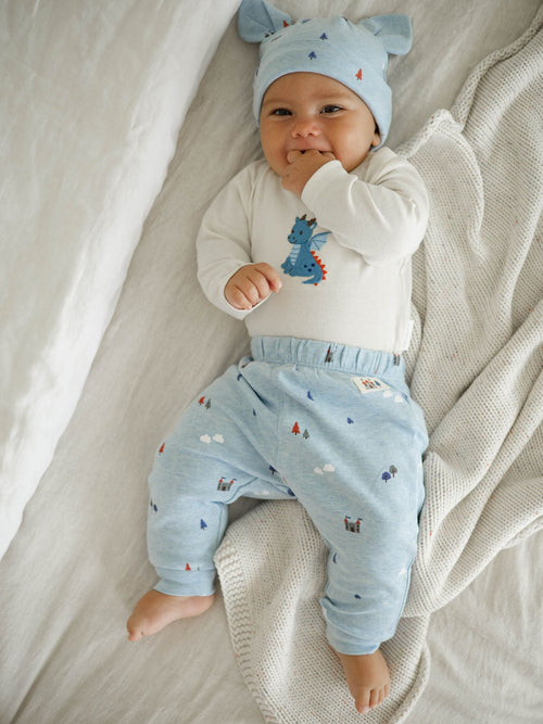Dsiney Kidz - Purebaby Blue 3 Piece Gift Set Bodysuit, Leggings & Hat image 1