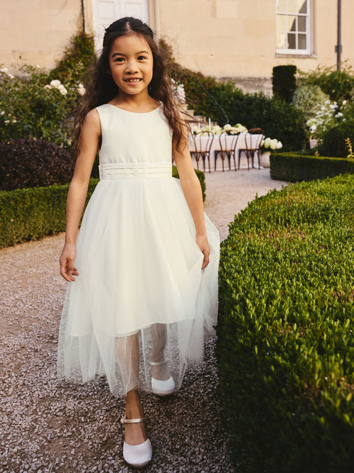 Dsiney Kidz - Ivory Cream Flower Girl Bow Dress (3mths-16yrs) image 1