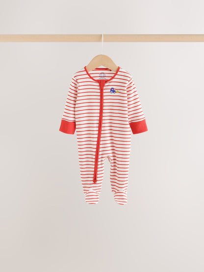 Navy Transport Two Way Zip Sleepsuits 4 Pack - image 5