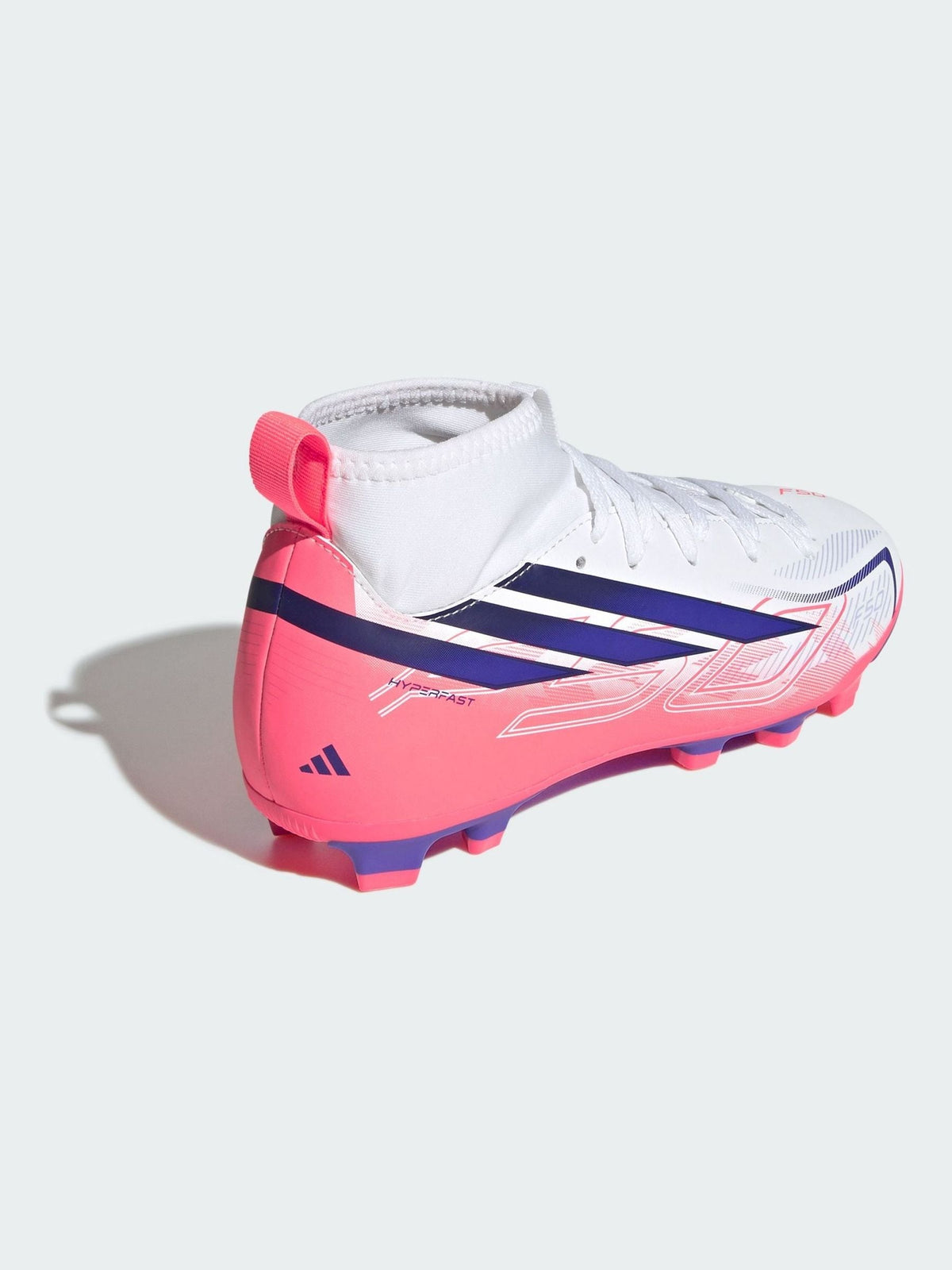adidas White F50 Hyperfast Club Mid Firm Ground / Multi Ground Football Boots - image 2
