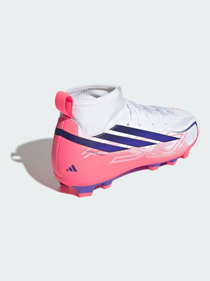 adidas White F50 Hyperfast Club Mid Firm Ground / Multi Ground Football Boots - image 2