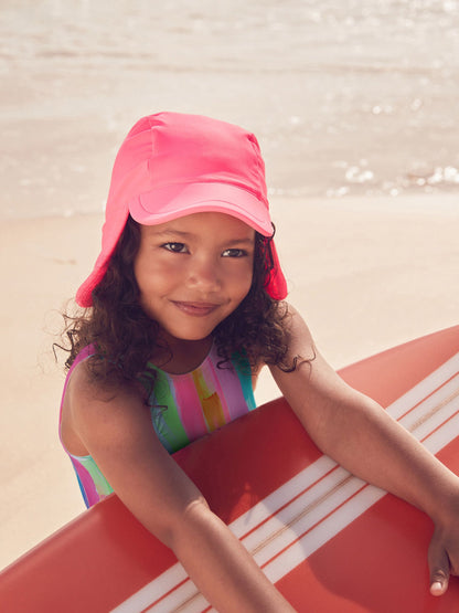 Bright Pink Swim Legionnaire Hat (3mths-10yrs) image 2