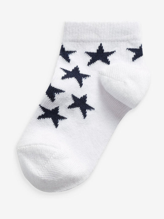 Blue Cotton Rich Trainer Socks 7 Pack image 3