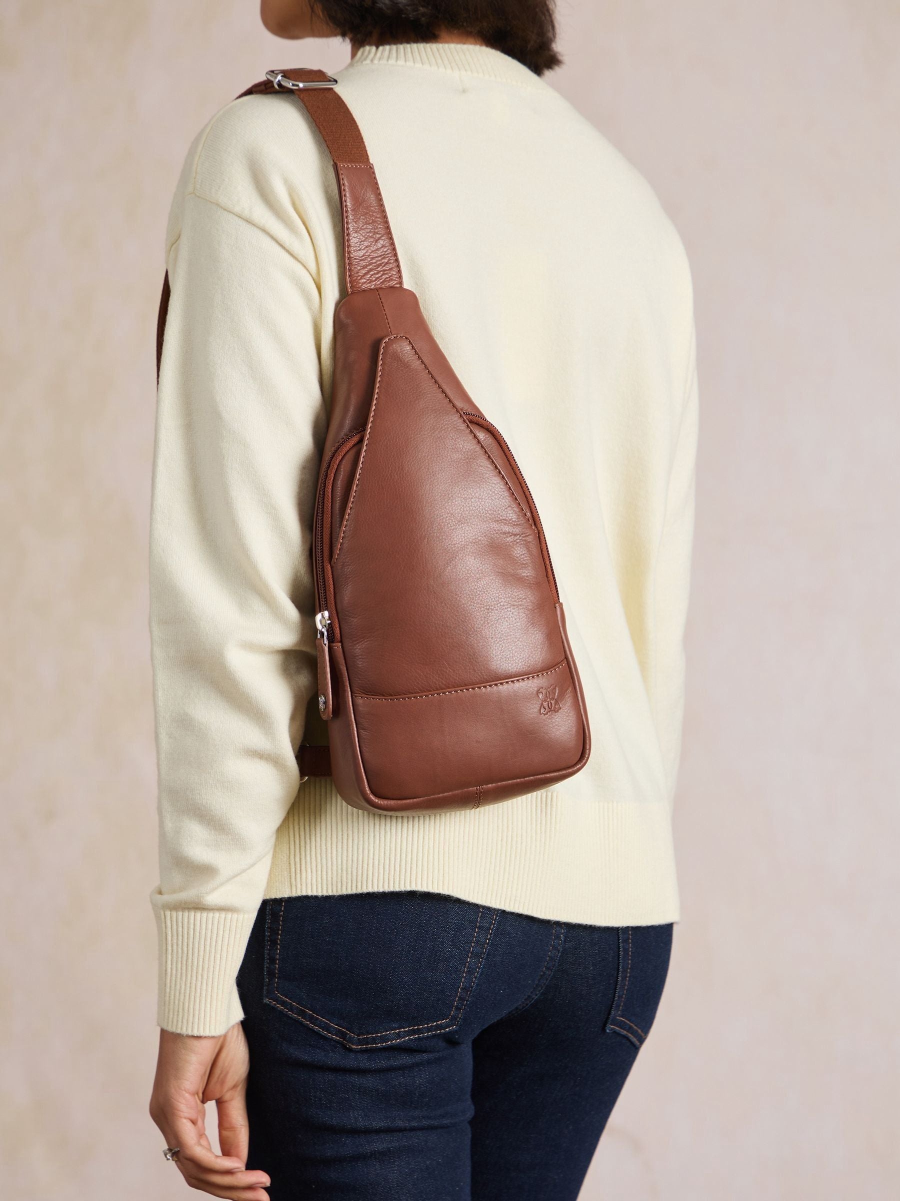 Lakeland Leather Brown Langham Sling Backpack image 1