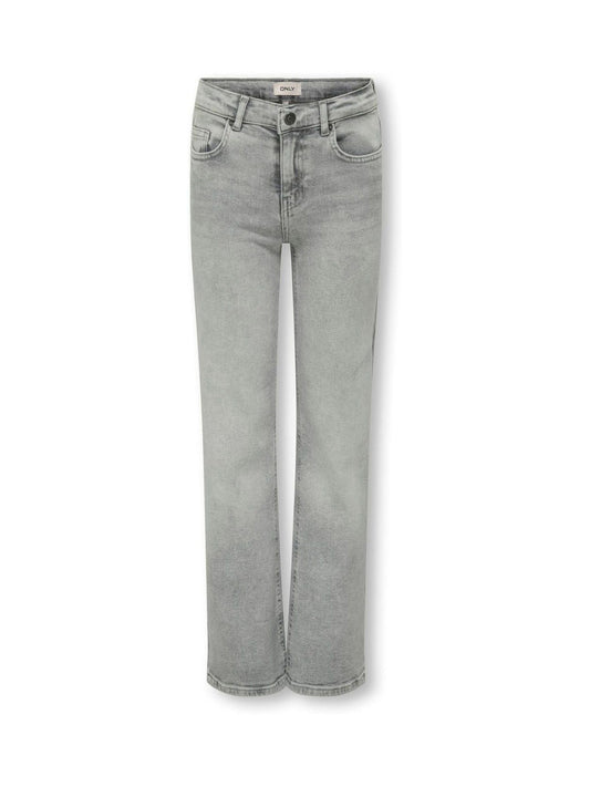 Dsiney Kidz - ONLY KIDS Grey Juicy High Waist Wide Leg Jeans With Comfort Stretch image 1