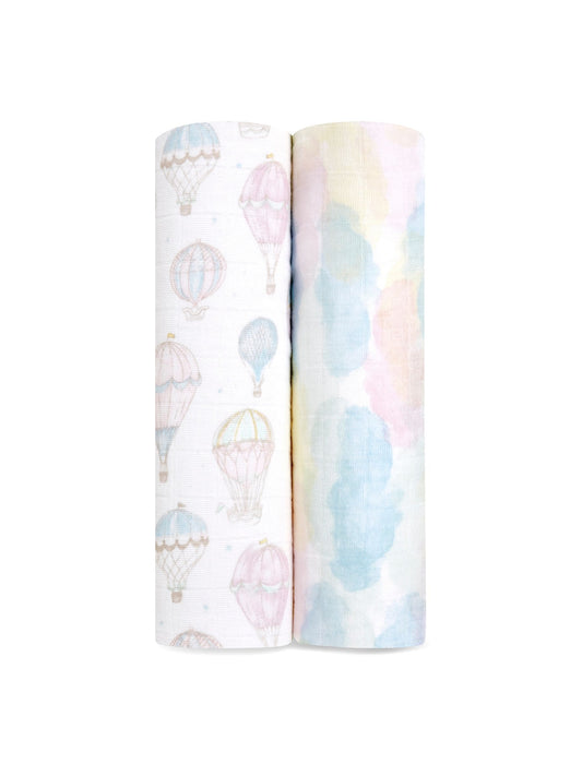 Aden + Anais Pink aden+anais Pink Cotton Muslin Blankets 2 Pack image 1