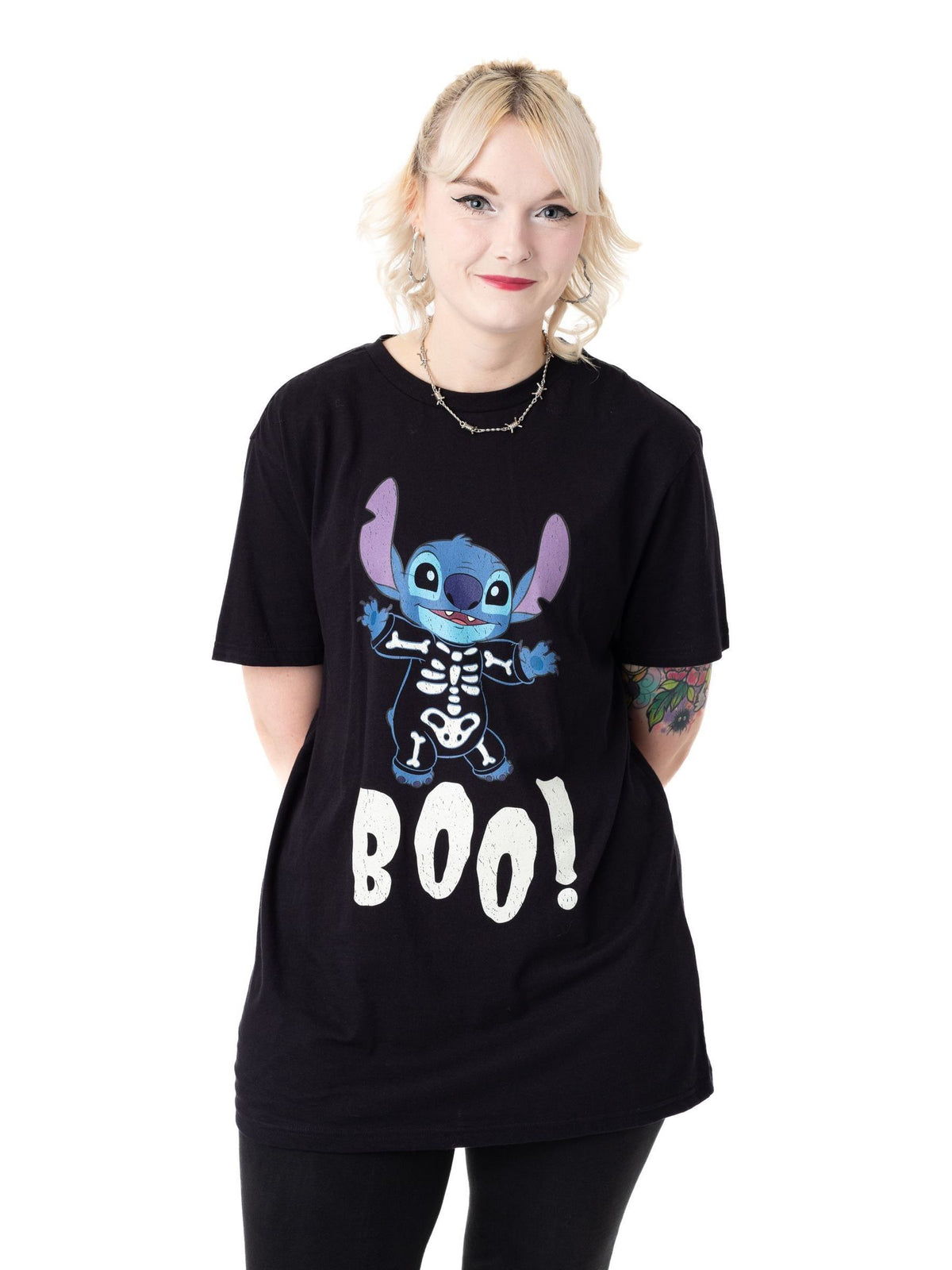 Vanilla Underground Black Disney Lilo & Stitch Boo Short Sleeved T-Shirt - image 2