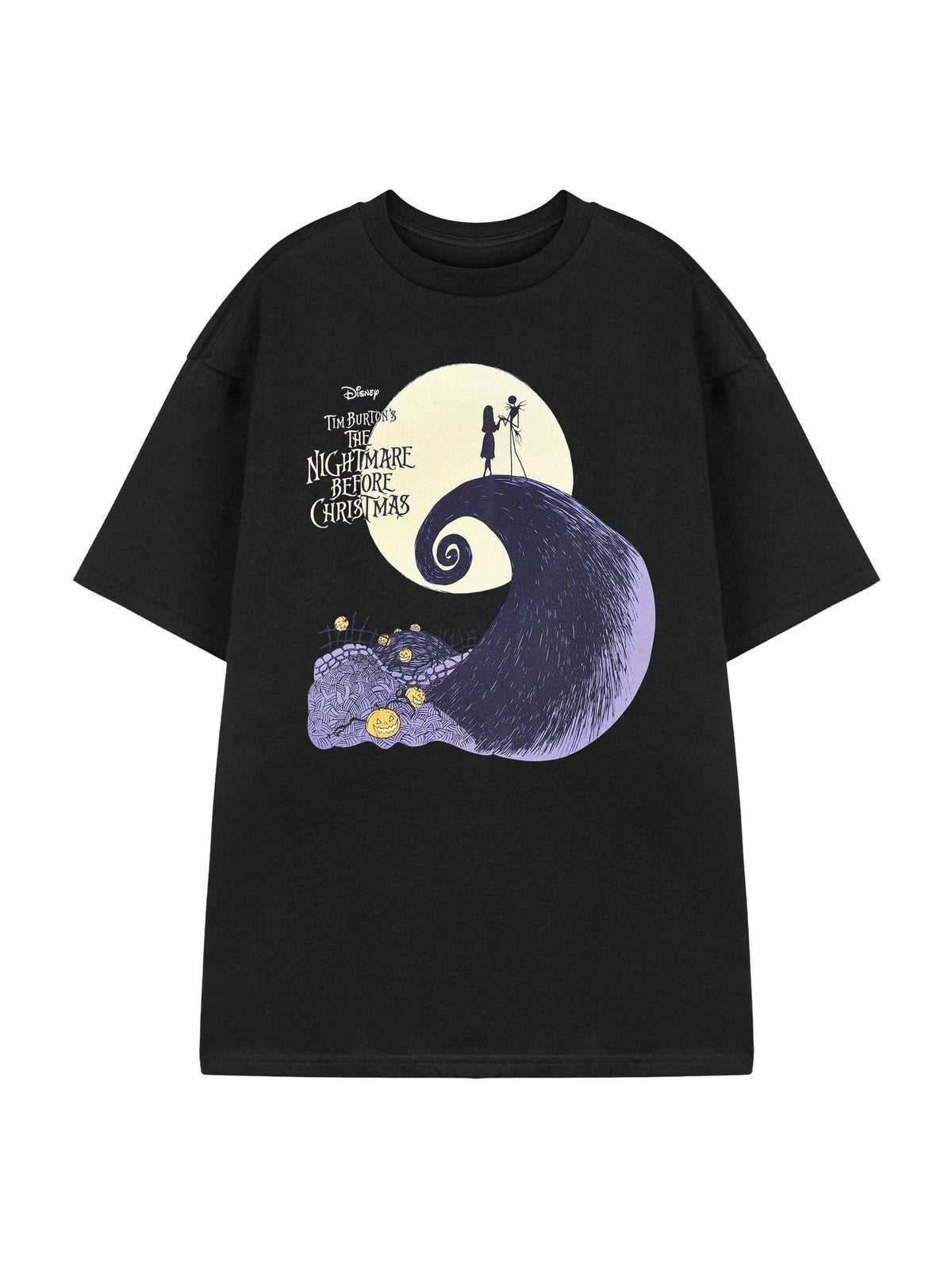Vanilla Underground Black Disney The Nightmare Before Christmas Moon Short Sleeved T-Shirt - image 1