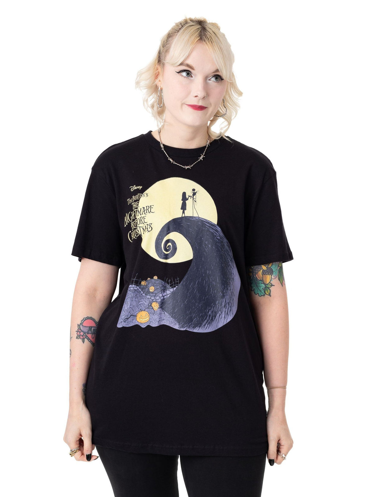Vanilla Underground Black Disney The Nightmare Before Christmas Moon Short Sleeved T-Shirt - image 2