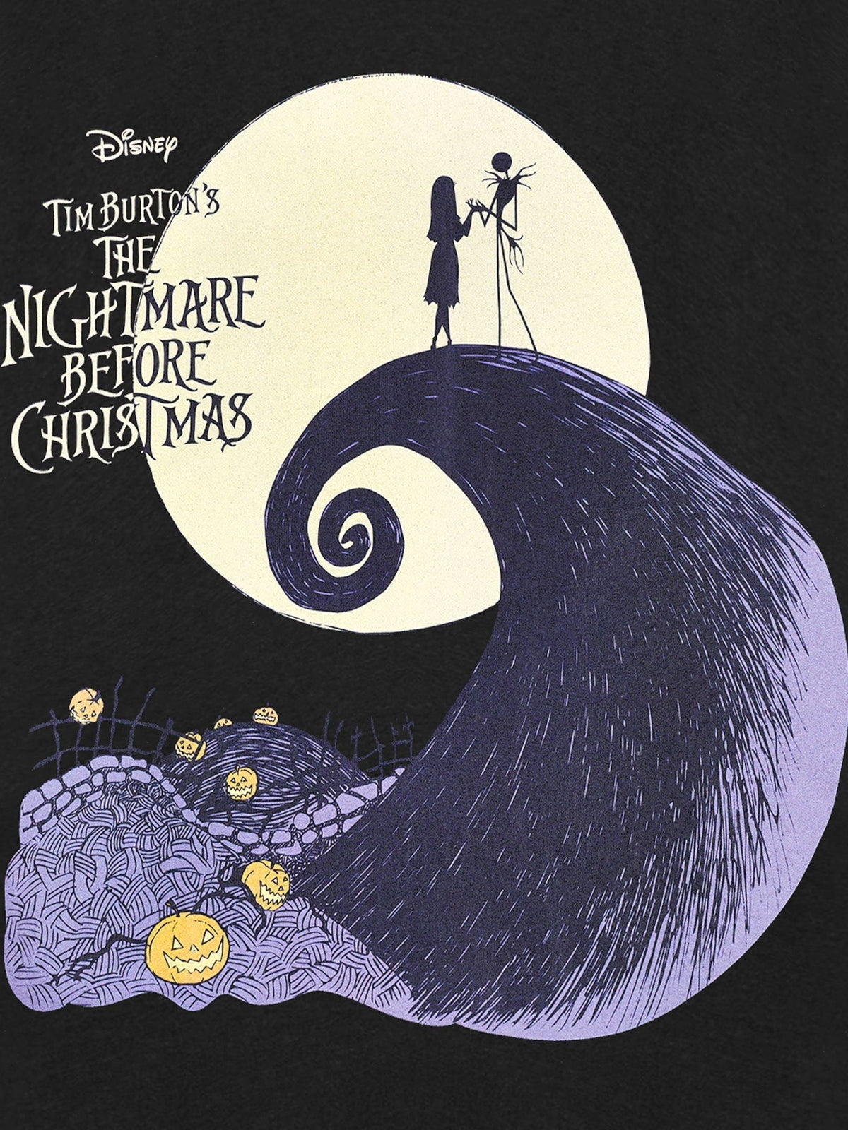 Vanilla Underground Black Disney The Nightmare Before Christmas Moon Short Sleeved T-Shirt - image 8
