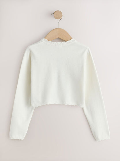 Dsiney Kidz - Ecru Occasion Bridesmaid knitted Cardigan Shrug (3mths-16yrs) image 2