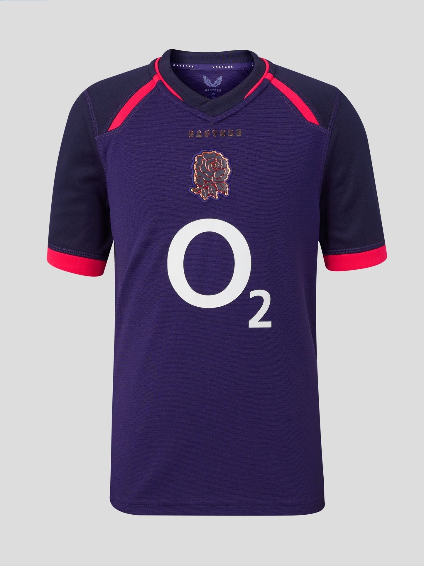 Dsiney Kidz - Castore Red Junior 26/27 England Rugby Alternate Replica Short Sleeve Shirt image 1