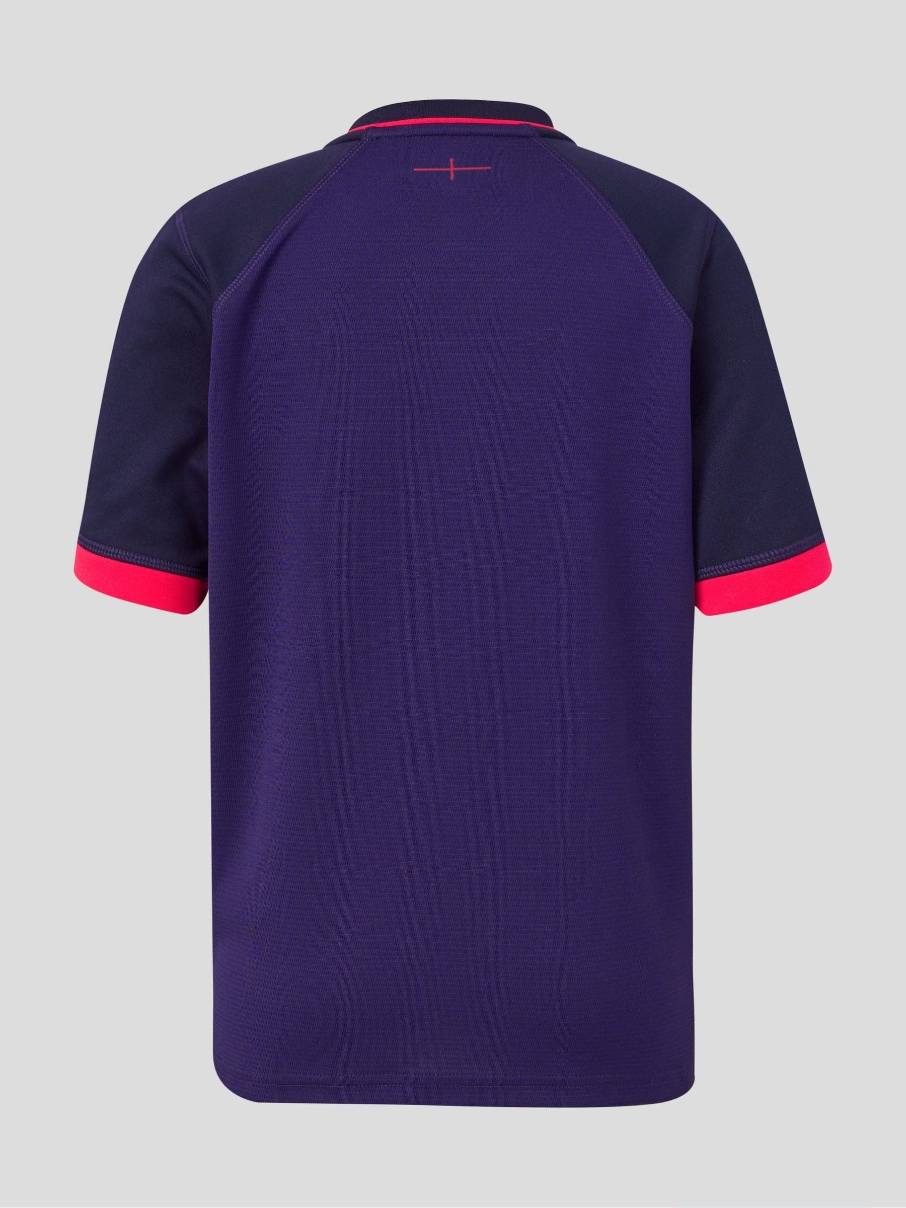 Dsiney Kidz - Castore Red Junior 26/27 England Rugby Alternate Replica Short Sleeve Shirt image 2