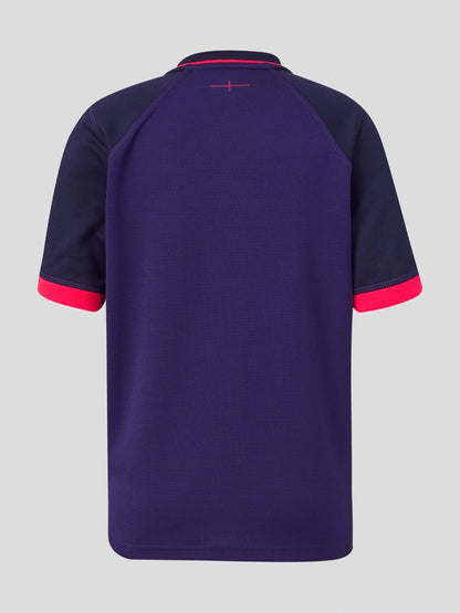 Dsiney Kidz - Castore Red Junior 26/27 England Rugby Alternate Replica Short Sleeve Shirt image 2