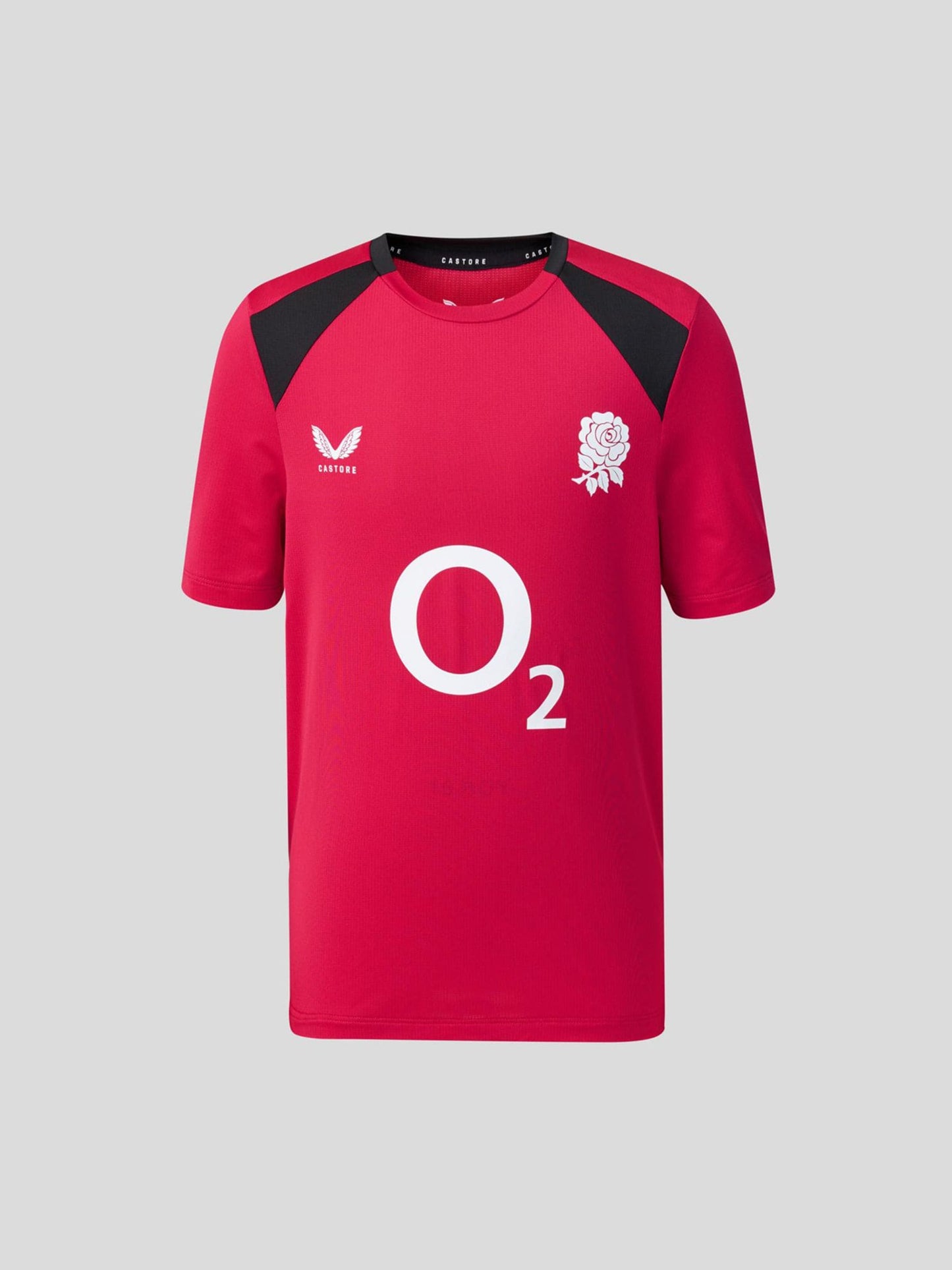 Castore Red Junior England Rugby Performance Short Sleeve T-Shirt image 1