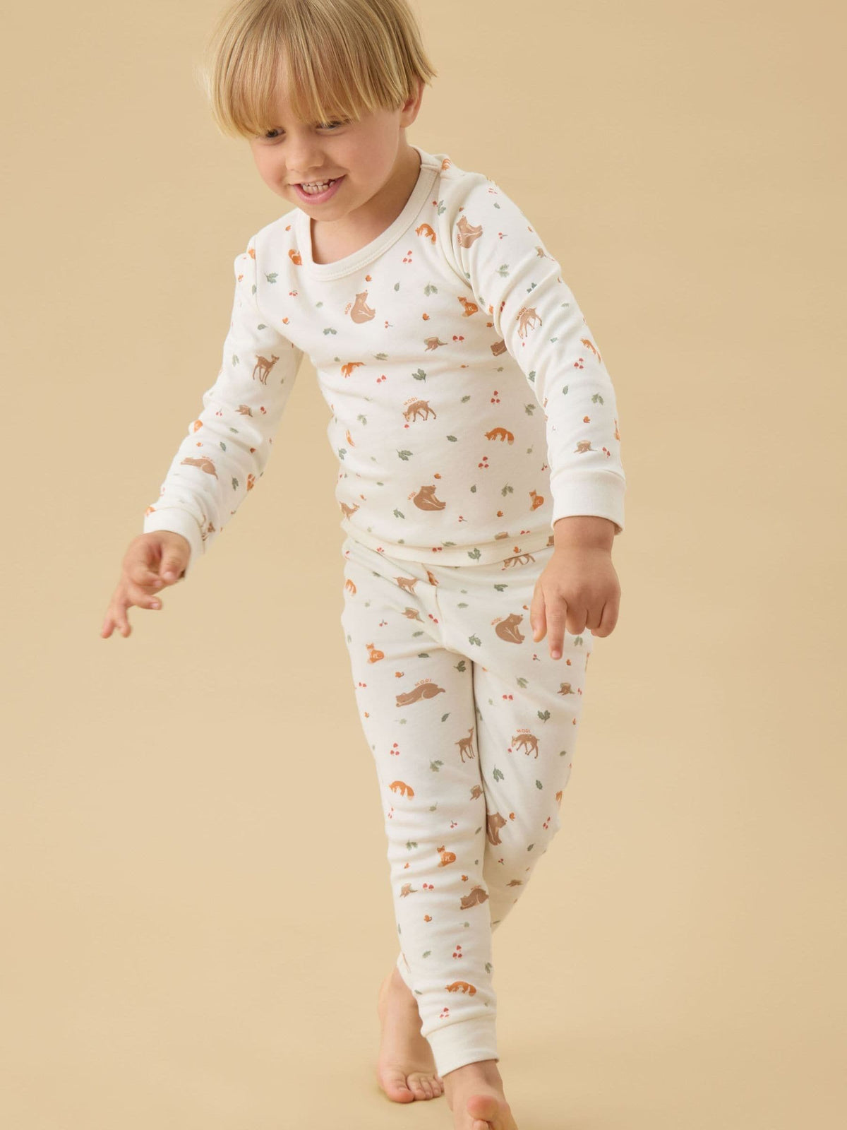 Dsiney Kidz - MORI Cream Supersoft Woodland Pyjamas Set image 1