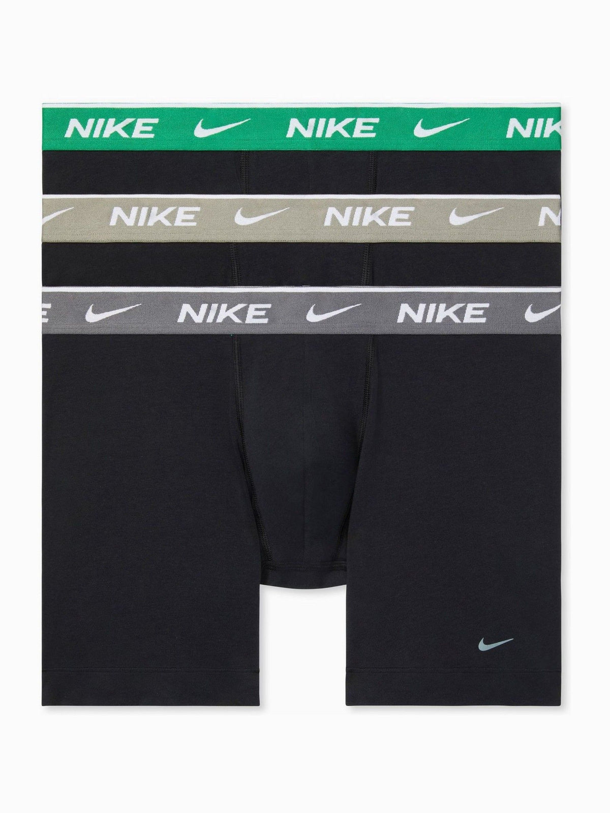 Dsiney Kidz - Nike Green/Grey/Blue Essential Cotton Stretch Boxer Trunks 3 Pack image 1
