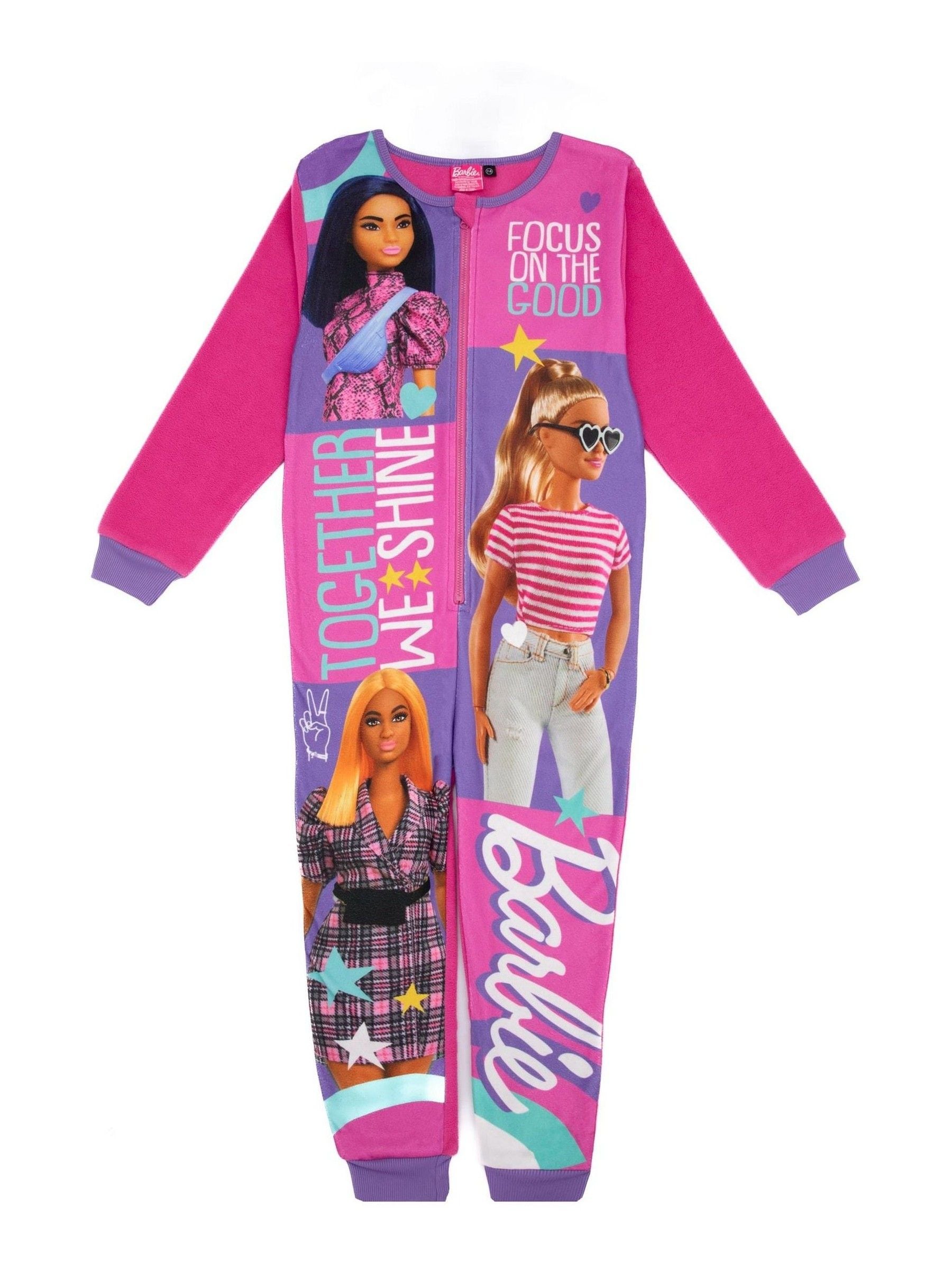 Dsiney Kidz - Vanilla Underground Pink Barbie Fleece All-In-One image 1