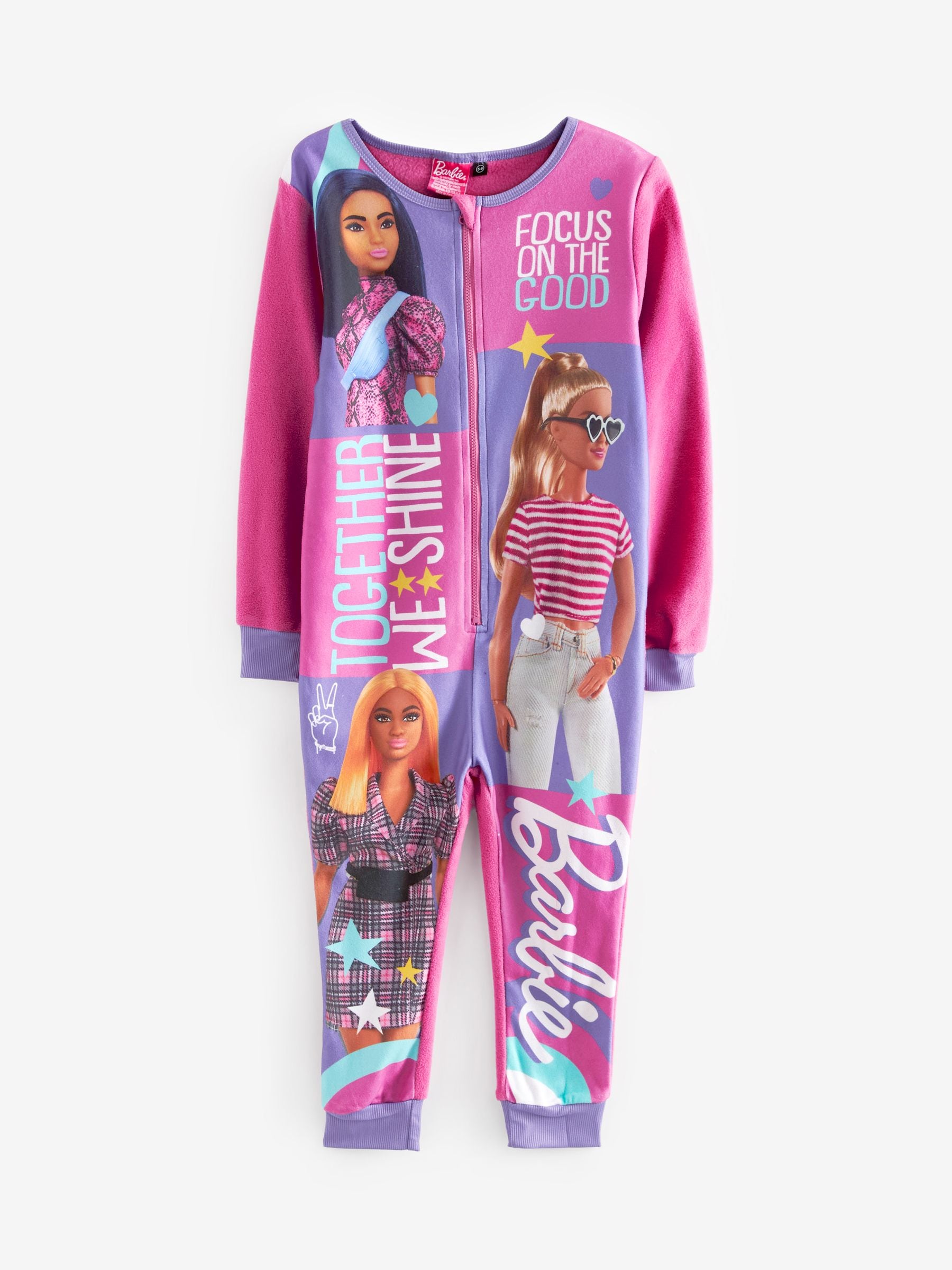 Dsiney Kidz - Vanilla Underground Pink Barbie Fleece All-In-One image 2