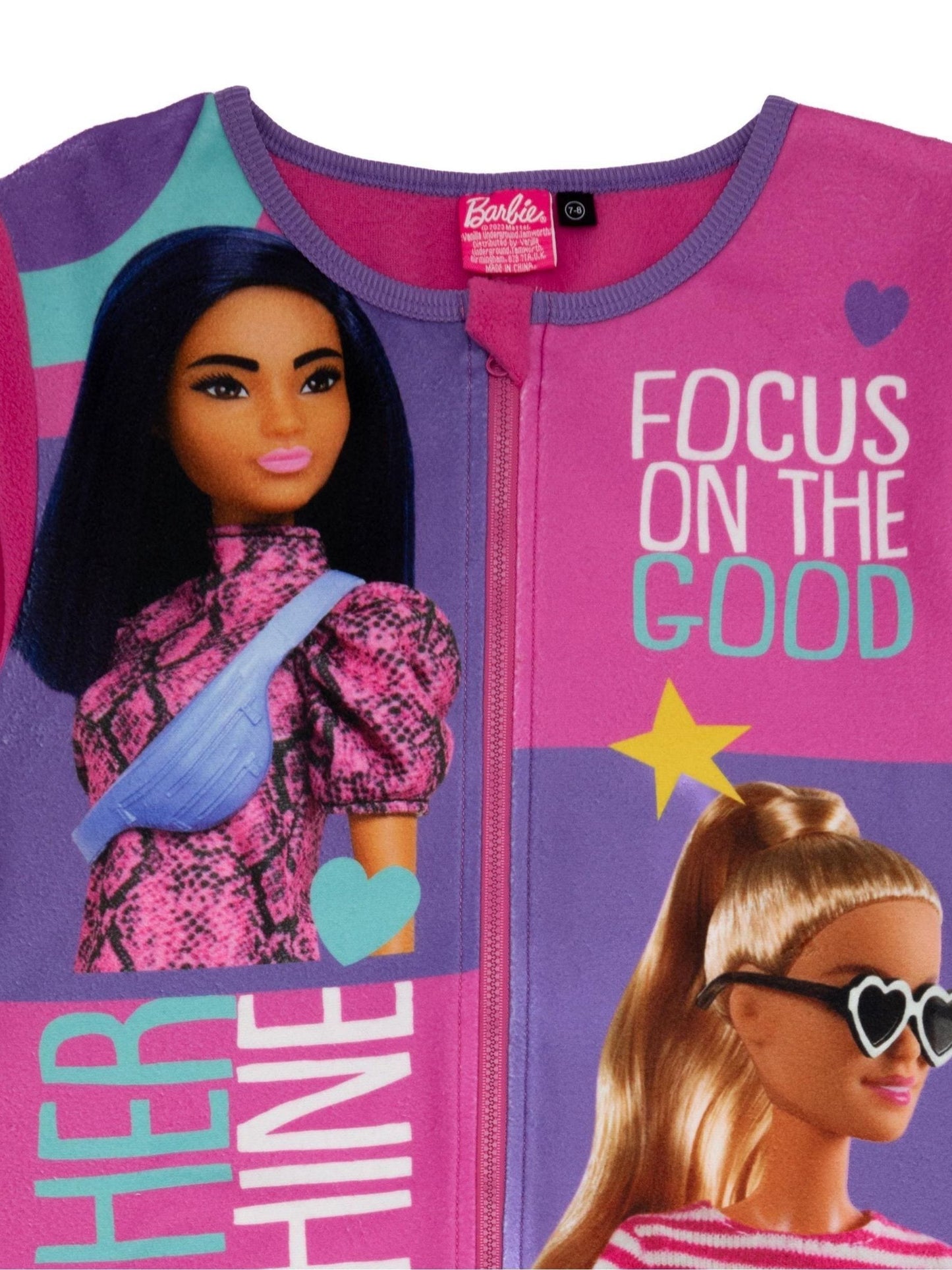 Dsiney Kidz - Vanilla Underground Pink Barbie Fleece All-In-One image 4